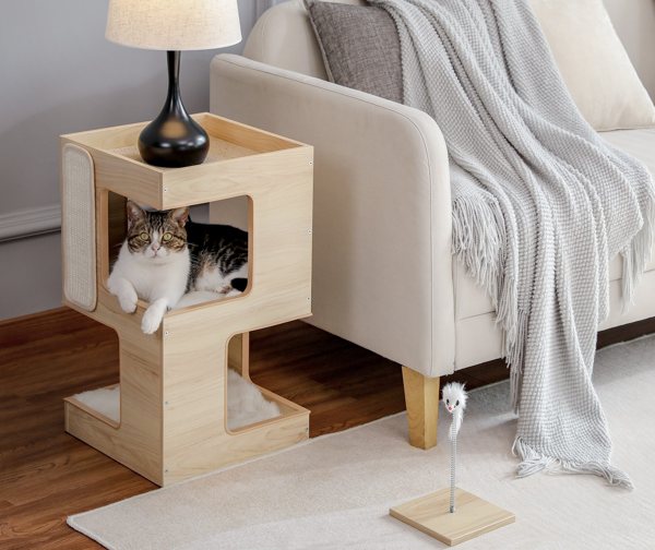 Wood cat condo