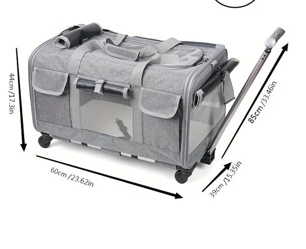 Rolling pet carrier