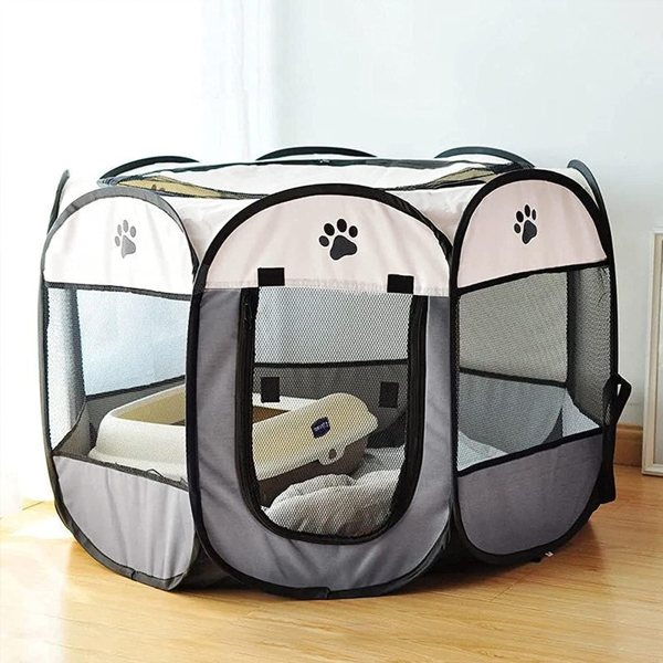 Folding pet playpen