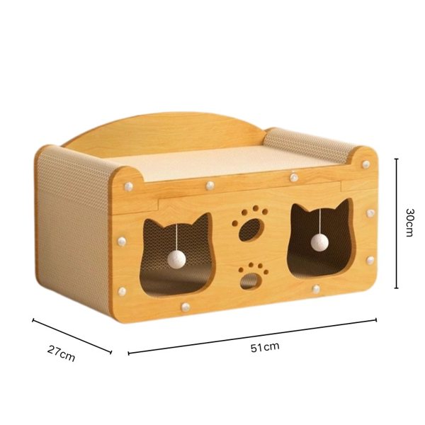 Cat scratcher house